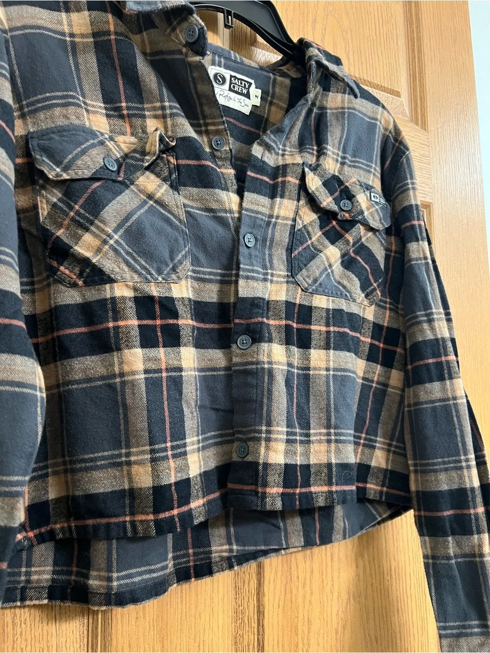 Long Sleeve Plaid Cooped Flannel - Picture 2 of 5